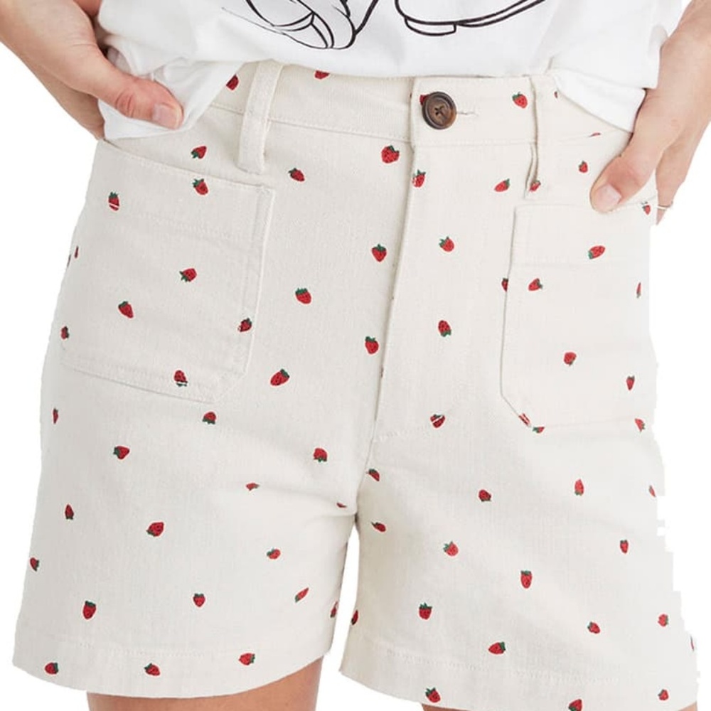 Madewell Emmett Shorts in Fresh Strawberries Sz 26